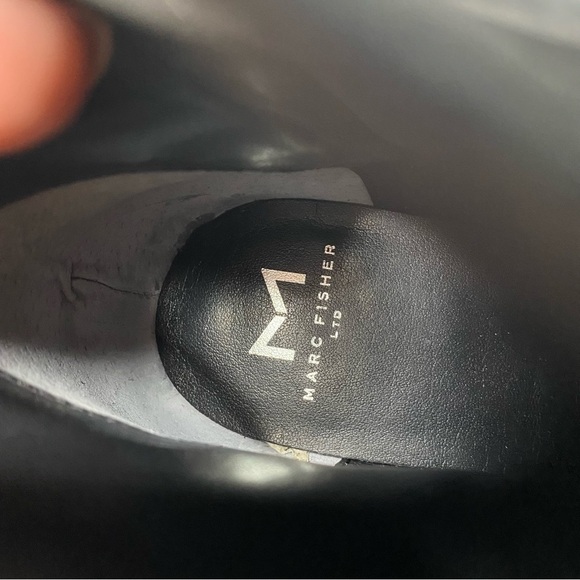 New! Marc Fisher Yandi Western Black Suede Bootie 8M - Picture 11 of 13